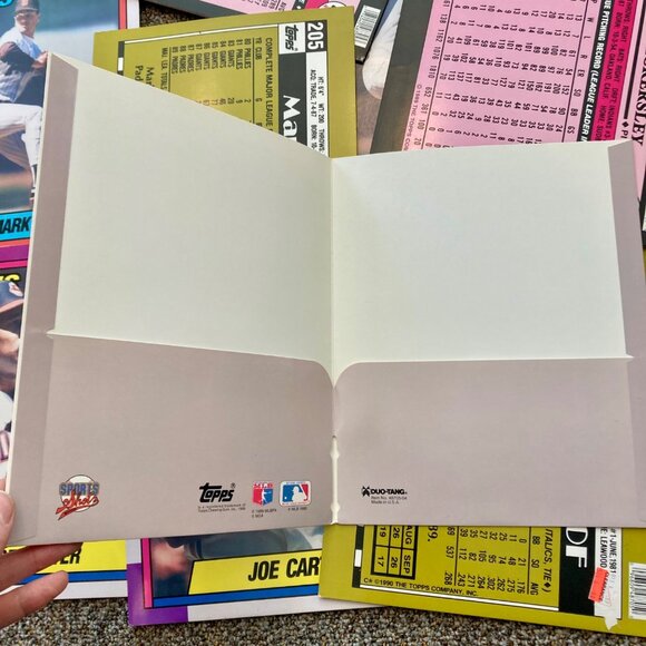 Lot of 17 Vintage Topps Baseball Card Pocket Folders Indians Padres A's Royals - Picture 8 of 9